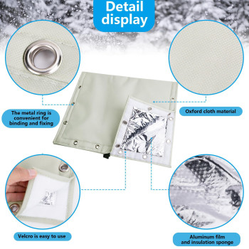 30 X 24 Inch Backflow Preventer Insulation Cover 3 Way Opening Winter Pipe Insulation Sprinkler Valve Cover 5F Waterproof Wa