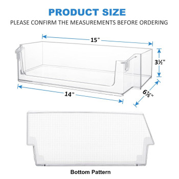 Upgraded W11239961 Door Shelf Bin Compatible With Whirlpool Wrs321Sdh Wrs311Sdh Wrs325Sdh Refrigerator Replaces W10900538 Ap633