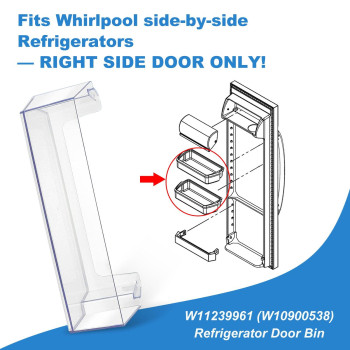 Upgraded W11239961 Door Shelf Bin Compatible With Whirlpool Wrs321Sdh Wrs311Sdh Wrs325Sdh Refrigerator Replaces W10900538 Ap633