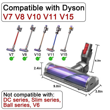 Quickrelease Motorhead Cleaner Compatible With Dyson V7 V8 V10 V11 V15 Vacuums Animal Absolute Models Cleaner Head Dyson Replac