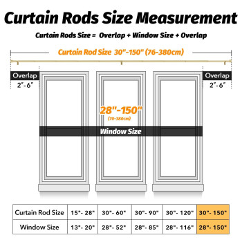 Geebobo 2 Pack Gold Curtain Rods For Windows 72 To 144 Inch 1 Inch Adjustable Heavy Duty Easy Install Curtain Rods Set For Outd