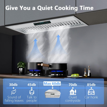 30 Inch Insert Range Hood 900 Cfm Ductedductless Builtin Range Hood Charcoal Filter Included Stainless Steel Kitchen Vent Ho