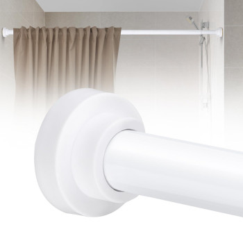 Shower Curtain Rod 3180 In Adjustable Curtain Rod No Drilling Tension Shower Rod Stainless Steel For Bathroom Room Divider Whi