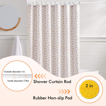 Shower Curtain Rod 3180 In Adjustable Curtain Rod No Drilling Tension Shower Rod Stainless Steel For Bathroom Room Divider Whi