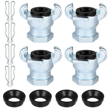 Therwen 4 Sets Npt Iron Air Hose Fitting 2 Lug Universal Coupling Chicago Fitting For Female And Male End 34 Female End