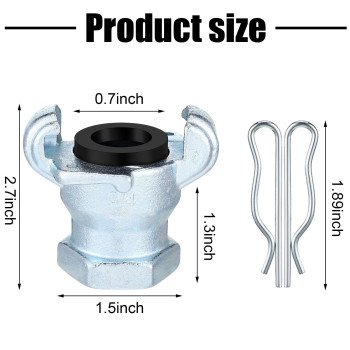 Therwen 4 Sets Npt Iron Air Hose Fitting 2 Lug Universal Coupling Chicago Fitting For Female And Male End 34 Female End