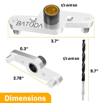 Batoda Dowel Jig Kit For Floating Shelf Bracket 12 Inch Drill Bit Included Doweling Jig For Floating Shelf Hardware Make Hi