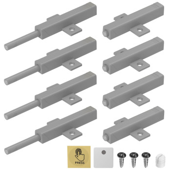 Push To Open Cabinet Hardware Jiayi 8 Pack Heavy Duty Magnet Cabinet Push Latch For Door Closure Drawer Magnetic Push Catch Touc