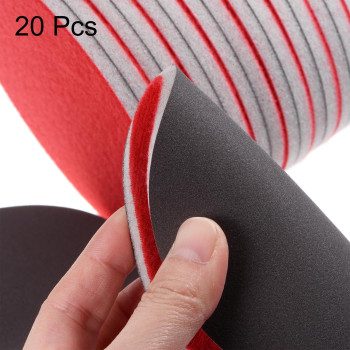 Uxcell 20Pcs 1200 Grit Sanding Sponge 5 Inch Hook And Loop Sponge Sanding Disc Wetdry For Car Wood Drywall Metal