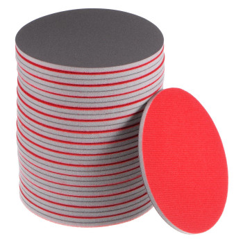 Uxcell 30Pcs 1500 Grit Sanding Sponge 6 Inch Hook And Loop Sponge Sanding Disc Wetdry For Car Wood Drywall Metal