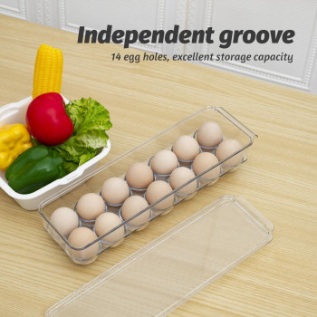 Vacream Home Egg Container Clear Egg Container For Refrigerator Egg Holder Storage Tray Homekitchen Egg Holder For Refrigerat