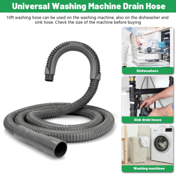 Universal Washing Machine Drain Hose Compatible With Samsung Lg Whirlpool Maytag Kenmore Ge Giantex Panda And More 10 F