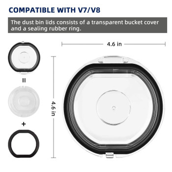 Dust Bin Lid Replacement For Dyson V7 V8 Sv10 Sv11 Vacuum Cleaner Dust Bucket Accessaries For Bin Lid V7 V8 Sv10 Sv11