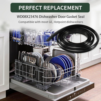 Upgraded Wd08X23476 Dishwasher Door Gasket Seal For Ge Dishwasher Tub Gasket Replacement Part Fit For General Electric Hotpoin