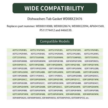 Upgraded Wd08X23476 Dishwasher Door Gasket Seal For Ge Dishwasher Tub Gasket Replacement Part Fit For General Electric Hotpoin