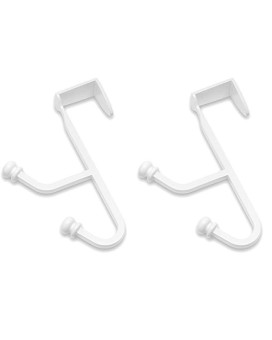 Whitmor Over The Door Double Hook White Pack Of 2