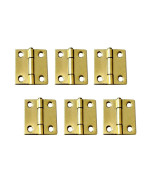 Qcaa Narrow Butt Utility Hinge Swaged With Removable Loose Pin For Cabinet Door Or Box Hinge 112 X 112 X 14Mm Brass