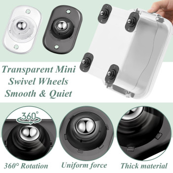 Honoson 8 Pcs Self Adhesive Caster Wheels Appliance Rollers Appliance Sliders For Kitchen Appliances 360 Swivel Universal Wheel