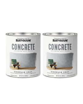 Rustoleum 3799082Pk Concrete Interior Wall Paint Quart Sidewalk 025 Gallon Pack Of 2