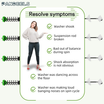 Upgrade W11130362 Washer Suspension Kit By Pandeels Fit For Wtw5000Dw2 Mvwx655Dw1 Suspension Rod Replace W10594080 W10735786
