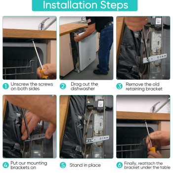 2 Pcs Dishwasher Mounting Bracket Wd01X21740 Dishwasher Bracket Compatible With Ge Hotpoint Replaces Wd01X10598 Gehwd01X2174