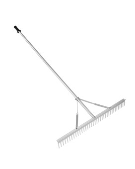 Vevor Landscape Rake 36 Head Aluminum Landscape Rake Lake Weed Rake With 75 Long Handle For Loosening Soil Lawn Care We