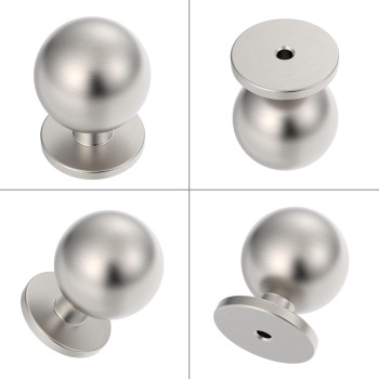 9Build 10 Pack 12 Inch Brushed Satin Nickel Cabinet Knobs Kitchen Cabinet Knobs Nickel Drawer Knobs Round Dresser Knobs Kitchen