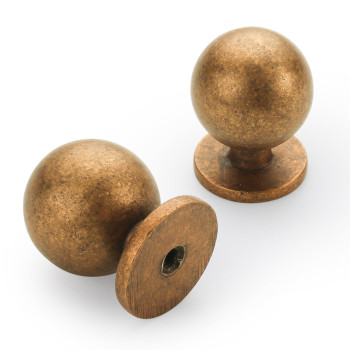 9Build 10 Pack 12 Inch Antique Brass Cabinet Knobs Kitchen Cabinet Knobs Round Drawer Knobs Vintage Knobs For Cabinets Retro Dr