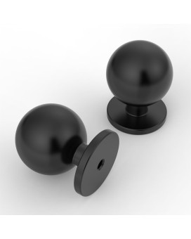 9Build 10 Pack 12 Inch Matte Black Cabinet Knobs Kitchen Cabinet Knobs Black Drawer Knobs Round Dresser Knobs Kitchen Knobs For