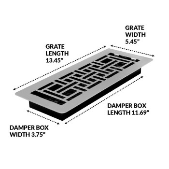 Decor Grates Lajh412Nkl Low Profile Grates 4X12 Oriental Brushed Nickel