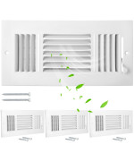 Wesiti 4 Pcs 10 X 4 Inch Ceiling Vent Covers For Home Ceiling Sidewall And Ceiling Vent Register 3 Way Vents For Sidewall Solid