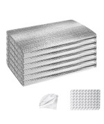 Garage Door Insulation Kit 6P Double Bubble Window Heat Insulation Panels 6Mm 24 X 48 Reflective Aluminum Foil Summerwinte