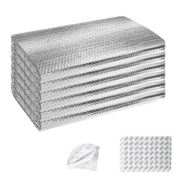 Garage Door Insulation Kit 6P Double Bubble Window Heat Insulation Panels 6Mm 24 X 48 Reflective Aluminum Foil Summerwinte