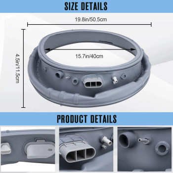 Dc9718094B Wf42H5000Aw Washer Door Boot Seal Compatible With Samsung Washing Machine A200 Wf42H5200Apa200 Wf42H5200Awa200