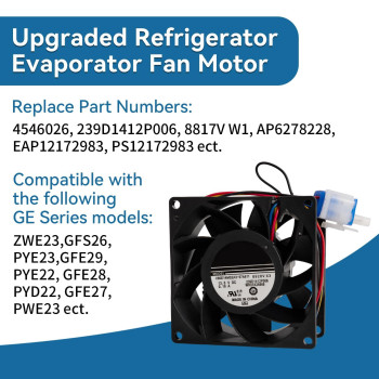 Bularie 2024 Upgraded Wr60X26866 Refrigerator Evaporator Fan Motor Compatible With Ge Refrigerator Refrigerator Fresh Food Eva