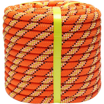 Arborist Rope Bull Rope Rborist Climbing Rope12In X 200Ft Logging Rope 48 Strands For Pull Swing Knot Orange