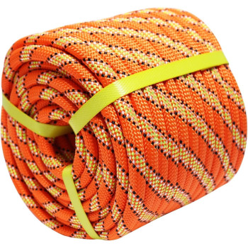 Arborist Rope Bull Rope Rborist Climbing Rope12In X 200Ft Logging Rope 48 Strands For Pull Swing Knot Orange