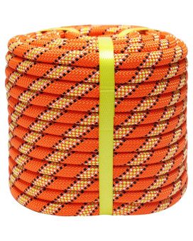 Arborist Rope Climbing Rope Swing For Tree12In X 100Ft Logging Rope 48 Strands For Pull Swing Knot Orange