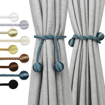 Nieffeiy Curtain Tiebacks Outdoor Elegant Decorative Tie Backs Modern Rope Tiebacks For Drapes Window Curtain Holdbacks For Drap