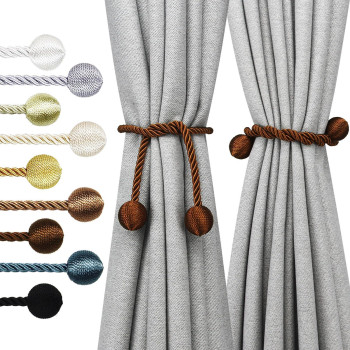 Nieffeiy Curtain Tiebacks Outdoor Elegant Decorative Tie Backs Modern Rope Tiebacks For Drapes Window Curtain Holdbacks For Drap