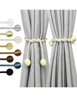 Nieffeiy Curtain Tiebacks Outdoor Elegant Decorative Tie Backs Modern Rope Tiebacks For Drapes Window Curtain Holdbacks For Drap