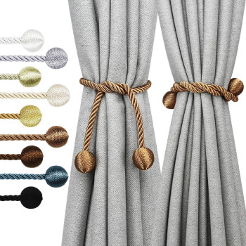 Nieffeiy Curtain Tiebacks Outdoor Elegant Decorative Tie Backs Modern Rope Tiebacks For Drapes Window Curtain Holdbacks For Drap