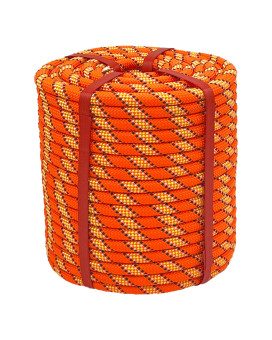 Arborist Rigging Rope Bull Rope Orange 12 In X 150 Ft Polyester Braided Arborist Rope 48 Strands For Various Outdoor Applicat