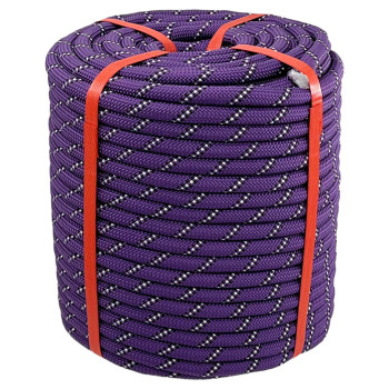 Arborist Rigging Rope Bull Rope Purple 12 In X 200Ft Polyester Braided Arborist Rope 48 Strands For Various Outdoor Applicati