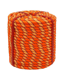 Arborist Rigging Rope Bull Rope Orange 12 In X 200 Ft Polyester Braided Arborist Rope 48 Strands For Various Outdoor Applicat