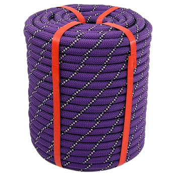 Arborist Rigging Rope Bull Rope Purple 12 In X 150Ft Polyester Braided Arborist Rope 48 Strands For Various Outdoor Applicati