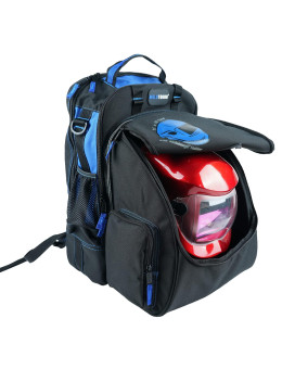 Melotough Welding Backpack For Tools And Helmet Extreme Gear Pack With Large Capacity Helmet Bag Holder Luggage Storage Bag Blu