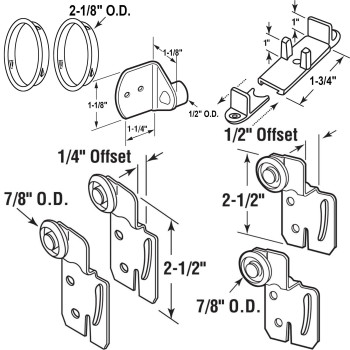 78 Bypass Closet Door Ball Bearing Hangers Fit Acmecoxatlasstanleynational Doublej Tracks Front 14 Back 12 Offs