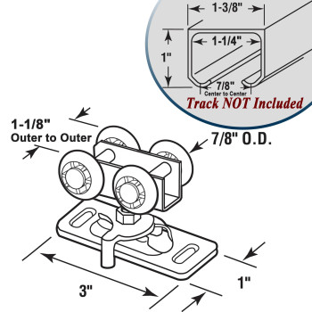 78 Pocket Door Ball Bearing Quad Hangers Fit Cox Series 32 And National V Type Tracks Upgraded N 7449 With Quickrelease 7