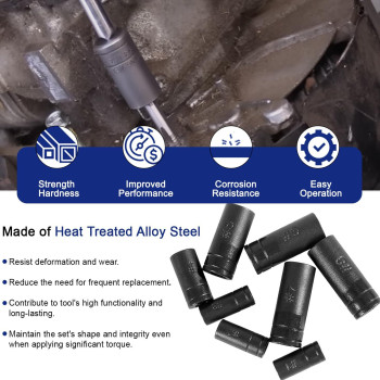 70500 Tap Socket Set Use With 14 38 Drive Fit Fractional Mcti Standard Tap Thru 12 18 Npt Taps Metric Tap Thr